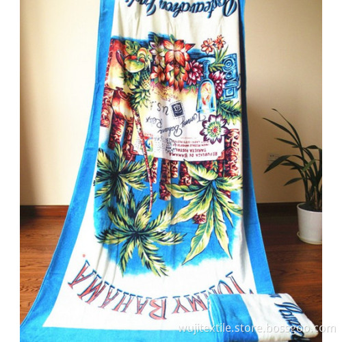 Cotton Beach Towel with Hawaii Scenery Printing (WJ-B1029)